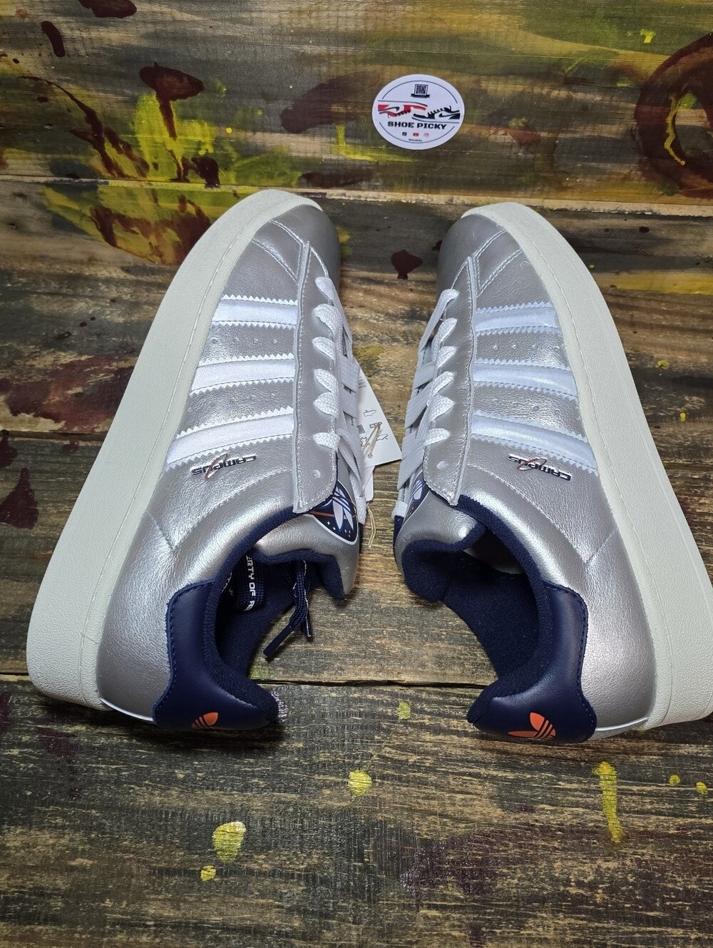 adidas Originals Campus 00s Houston Space Silver Metallic KJ3830‎ Men's Size 11 - Picture 4 of 9